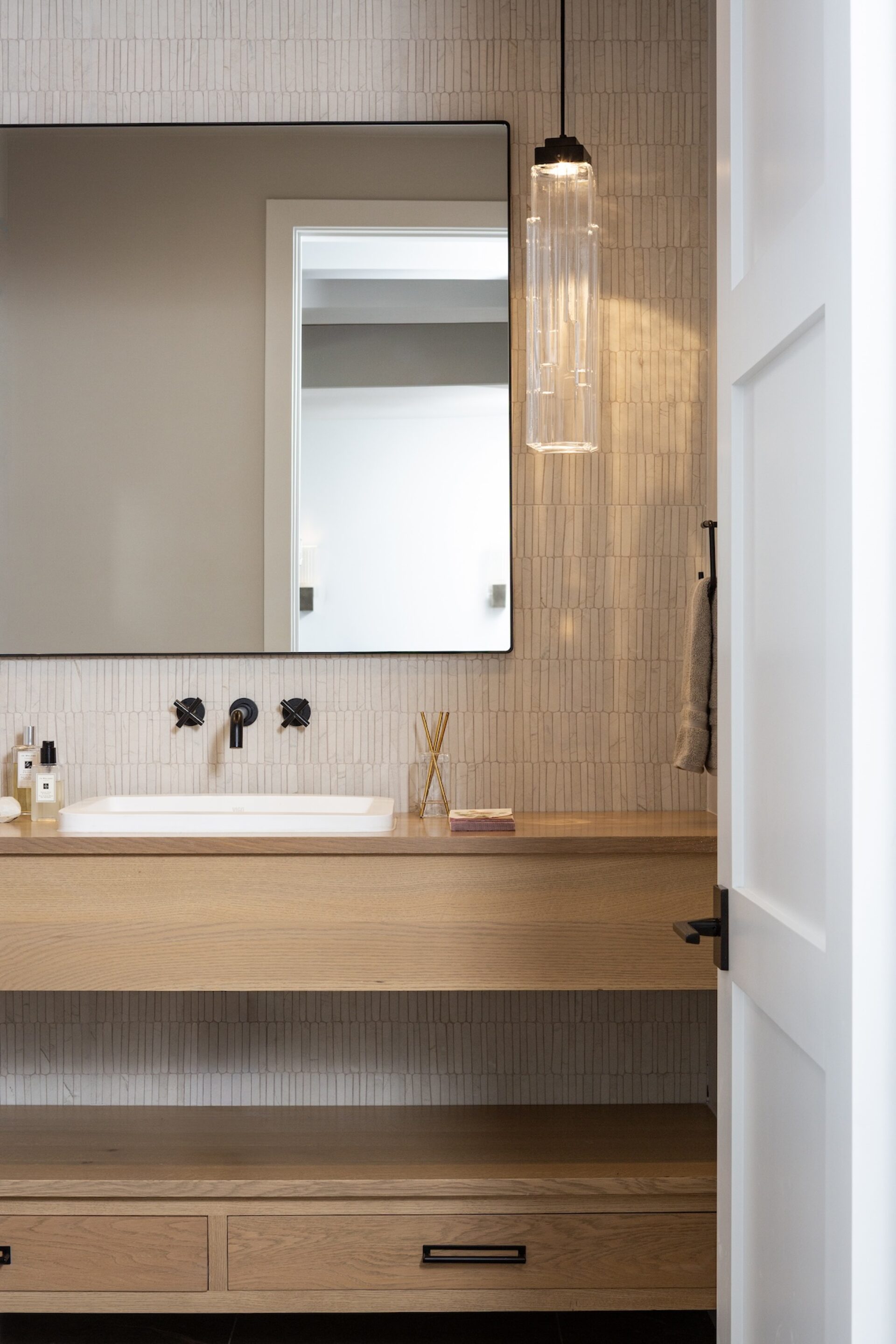 bathroom design tile backsplash wall newport beach ca