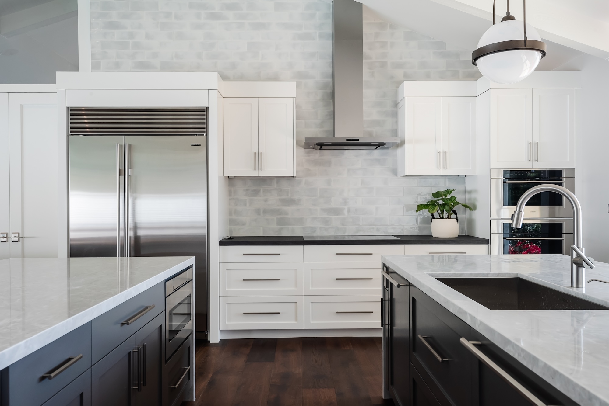 Gray And White Kitchen Design Rolling Hills Estates Ca