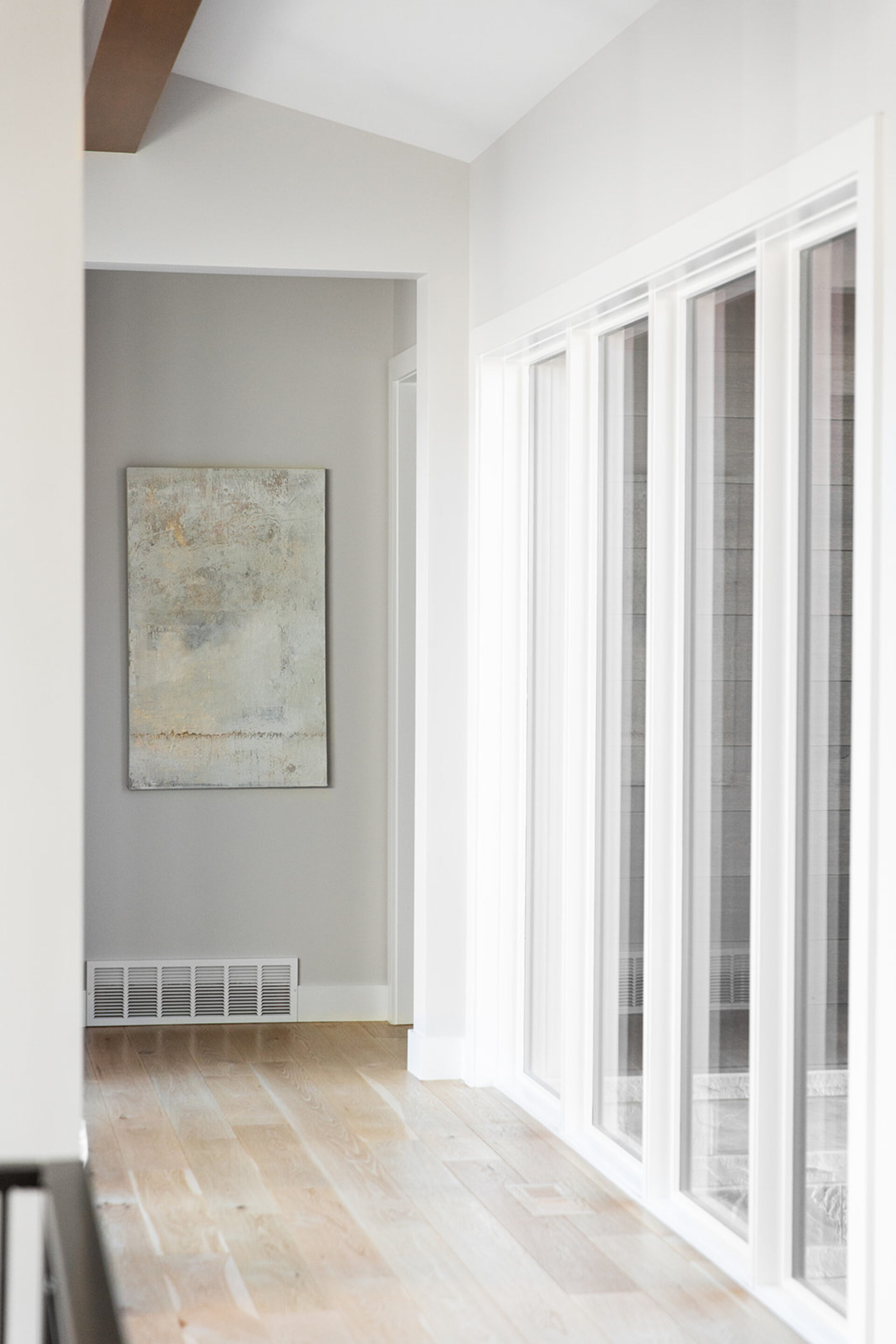 hallway design light wood floors
