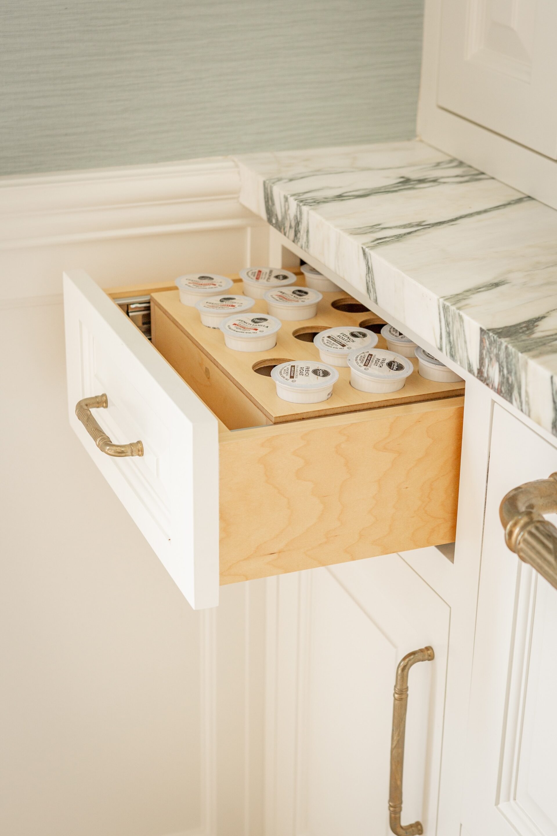 K Cup Drawer Storage Kitchen Design