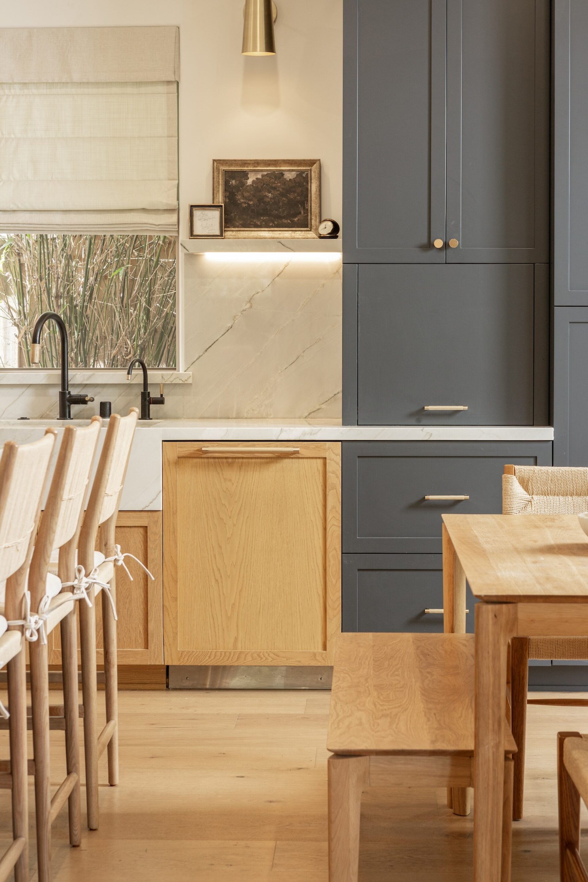 Kitchen Cabinetry Two Tone Blue Wood