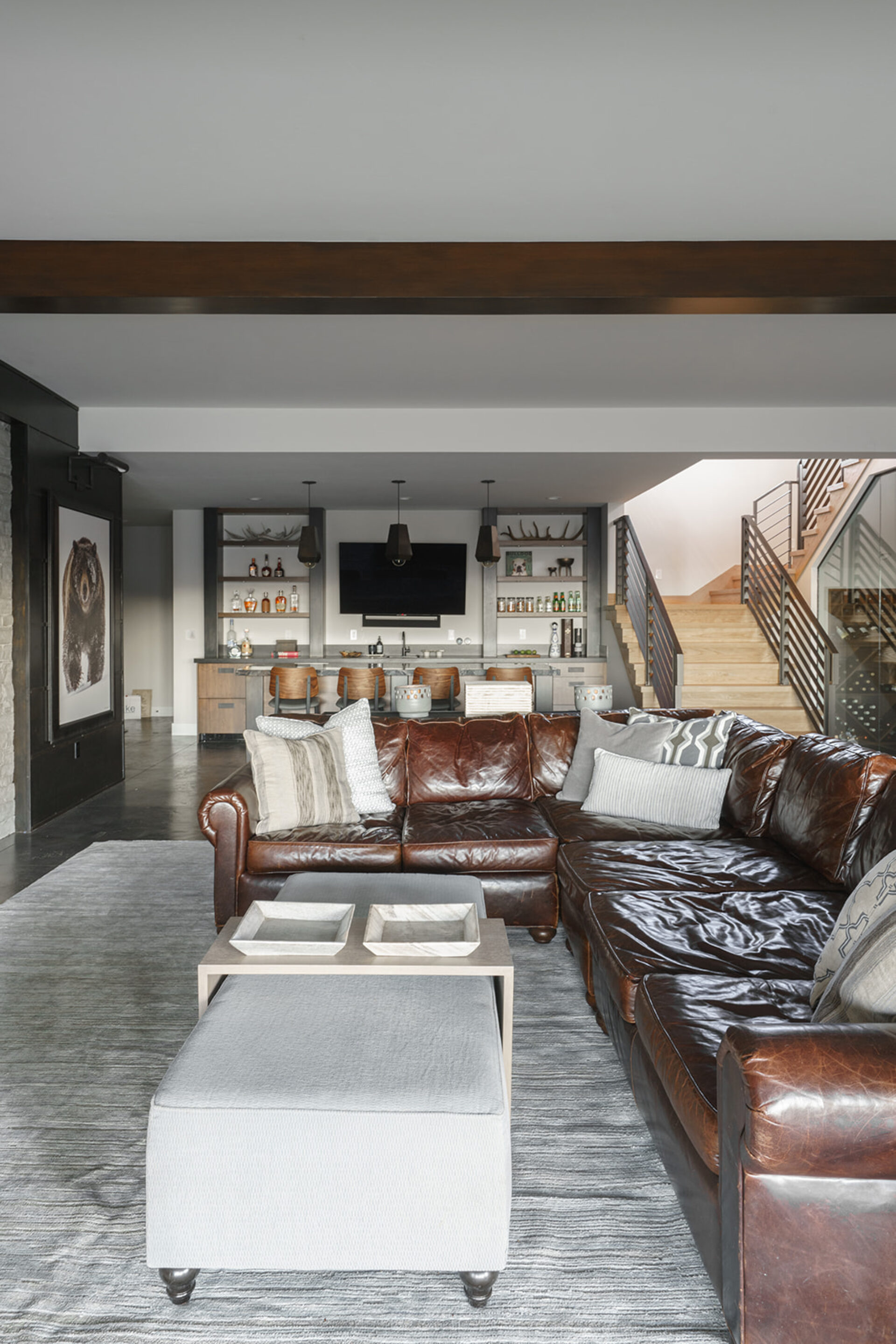 living room leather sofa Park City UT