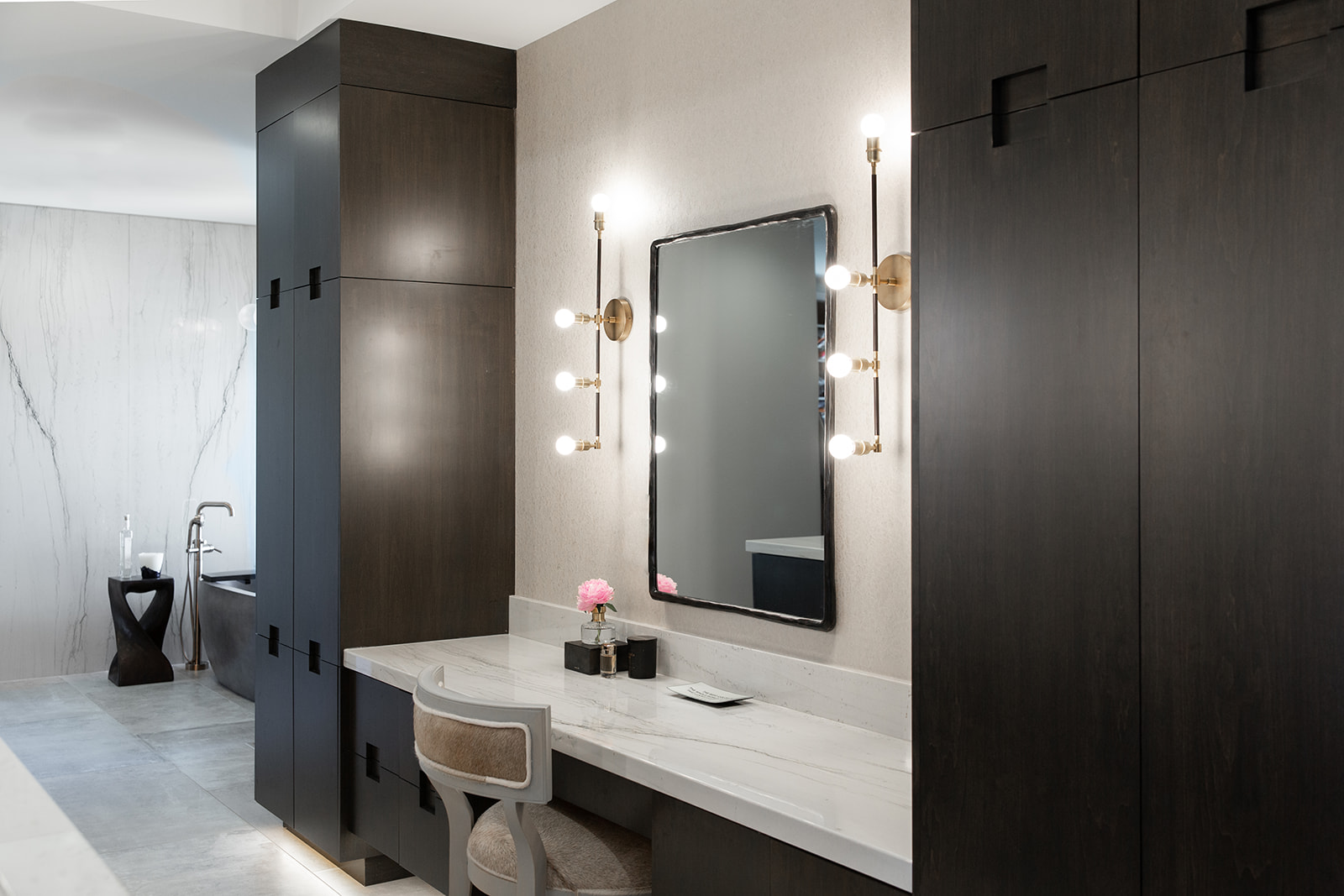 primary bathroom interior design makeup vanity