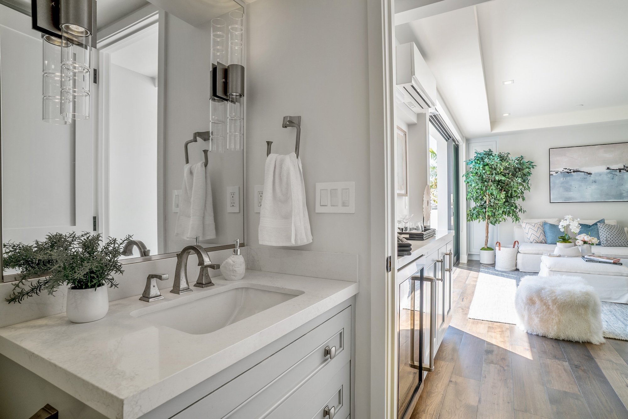 Primary Bedroom Bathroom Design Manhattan Beach Ca