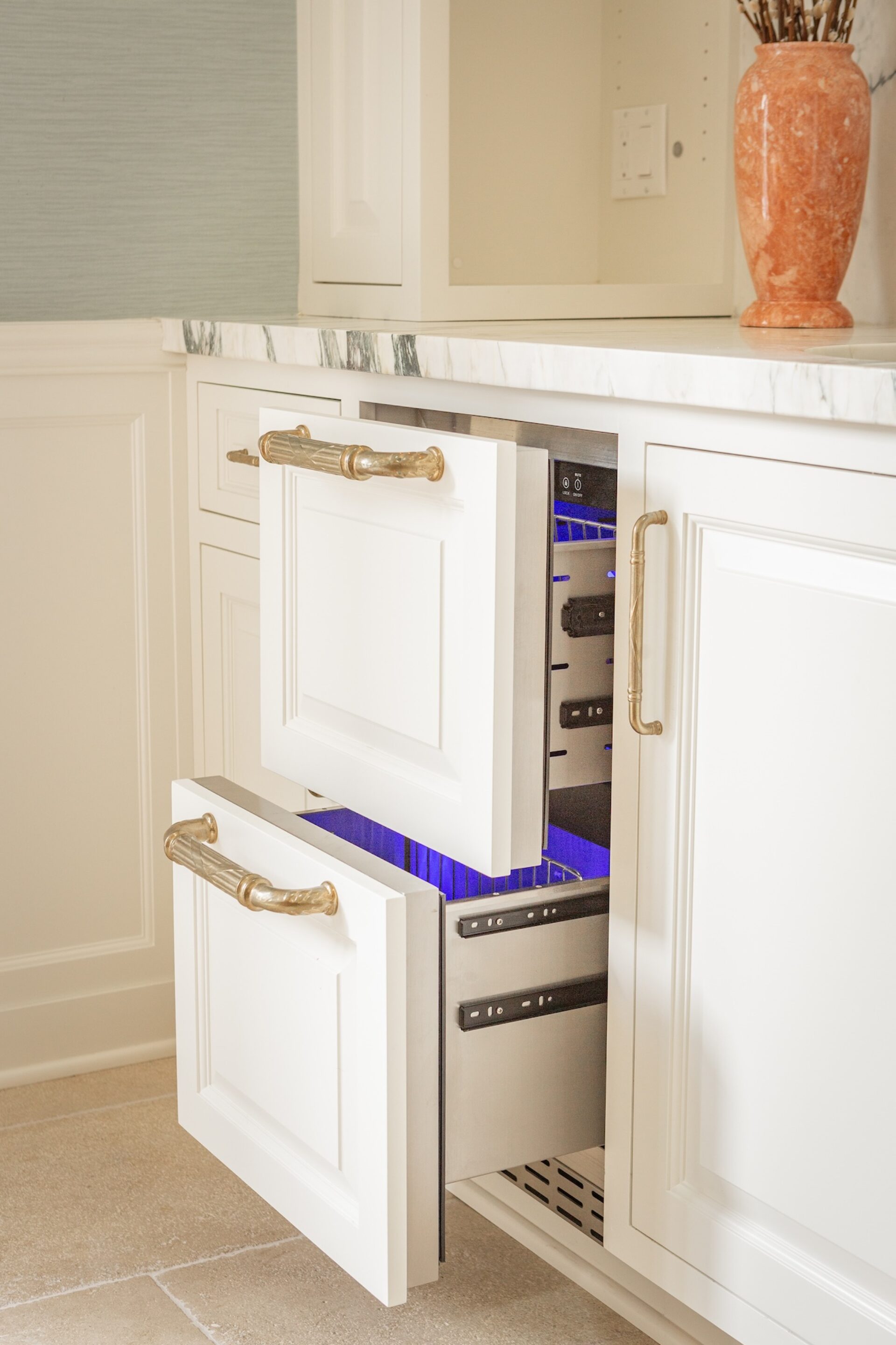 Slide Out Refrigerated Drawers Wet Bar