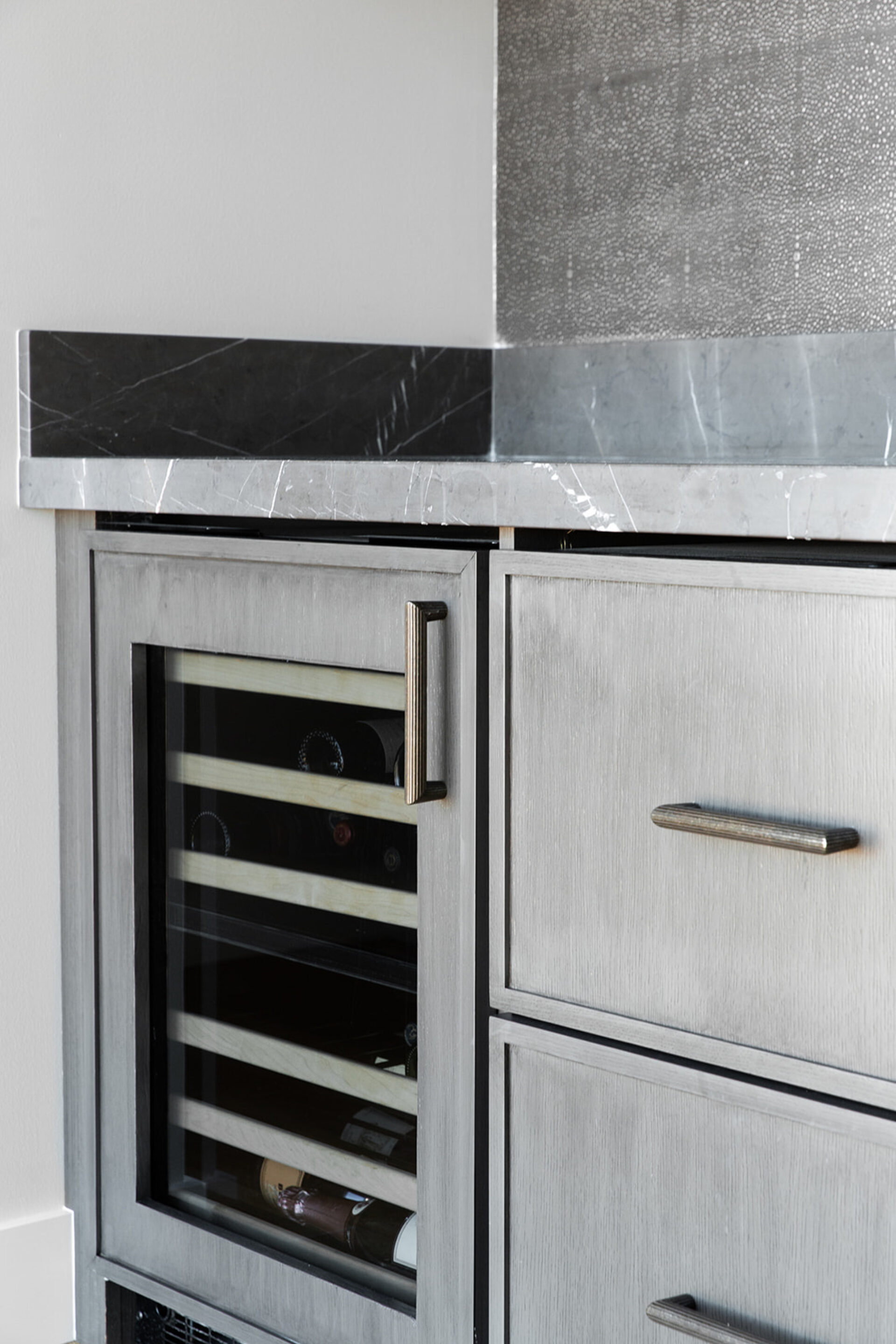 wet bar wine fridge built in